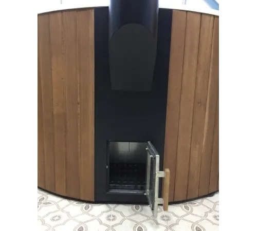 Купель композитная Polar Spa Корнер 130 с отделкой из дерева, 130*130*110 см.