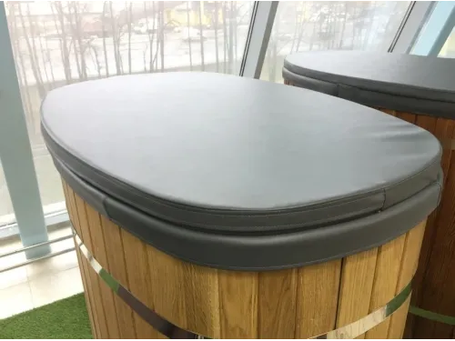 Купель композитная Polar Spa Корнер 160 с отделкой из дерева, 160*160*110 см.
