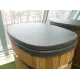 Купель композитная Polar Spa Корнер 160 с отделкой из дерева, 160*160*110 см.