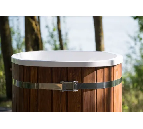 Купель композитная Polar Spa Комфорт 195 с отделкой из дерева, д.195*110 см.