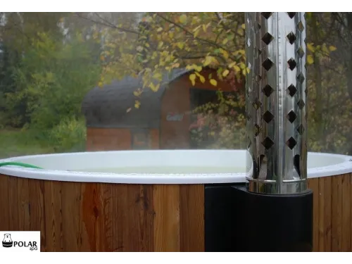 Купель композитная Polar Spa Стандарт 68 с отделкой из дерева, 130*68*110 см.