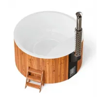 Купель композитная Polar Spa Элит 220 с отделкой из дерева и печью, д.220*110 см.