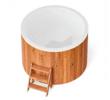 Купель композитная Polar Spa Комфорт 160 с отделкой из дерева, д.160*110 см.