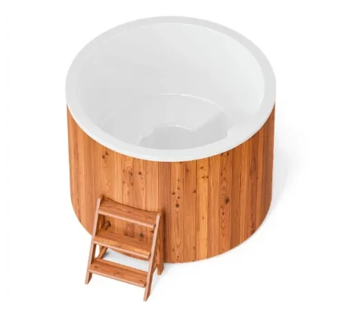 Купель композитная Polar Spa Комфорт 160 с отделкой из дерева, д.160*110 см.