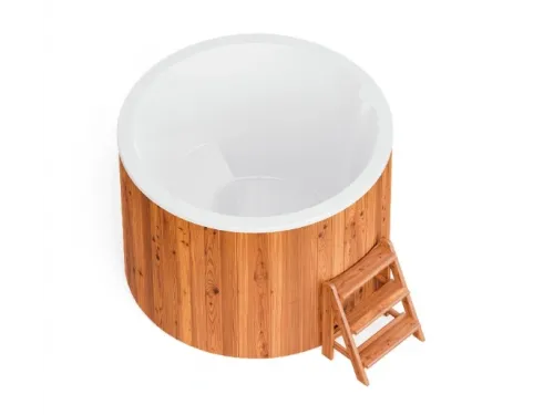 Купель композитная Polar Spa Комфорт 220 с отделкой из дерева, д.220*110 см.