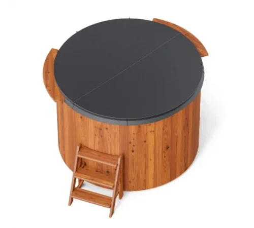 Купель композитная Polar Spa Комфорт 160 с отделкой из дерева, д.160*110 см.