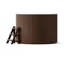 Купель композитная Polar Spa Комфорт 220 с отделкой из дерева, д.220*110 см.