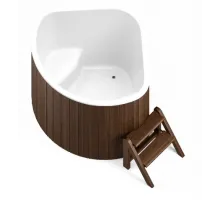 Купель композитная Polar Spa Корнер 160 с отделкой из дерева, 160*160*110 см.