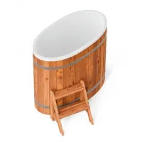 Купель композитная Polar Spa Стандарт 68 с отделкой из дерева, 130*68*110 см.