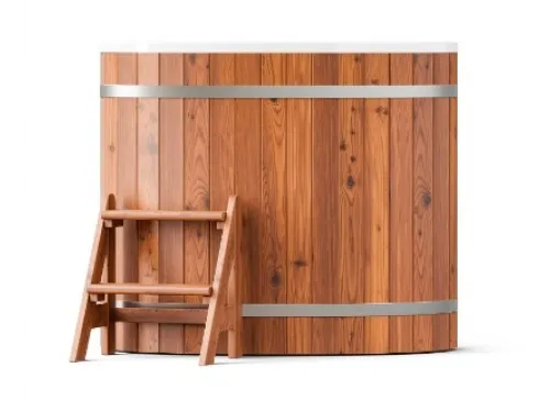 Купель композитная Polar Spa Стандарт 68 с отделкой из дерева, 130*68*110 см.