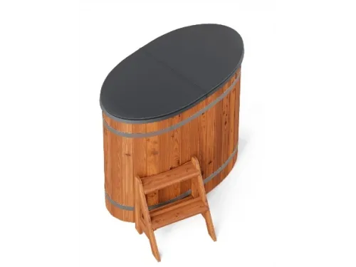 Купель композитная Polar Spa Стандарт 68 с отделкой из дерева, 130*68*110 см.