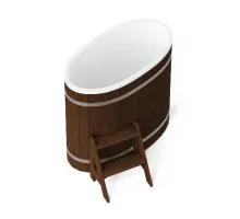 Купель композитная Polar Spa Стандарт 79 с отделкой из дерева, 125*79*110 см.