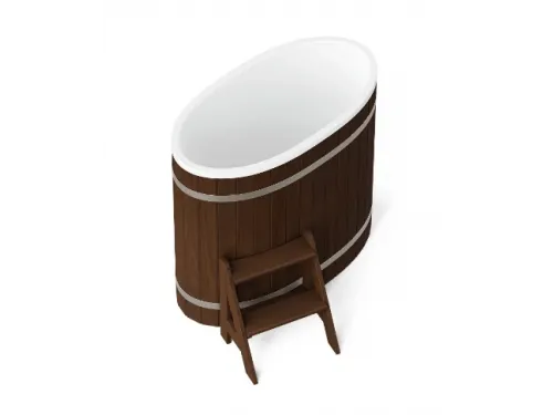 Купель композитная Polar Spa Стандарт 68 с отделкой из дерева, 130*68*110 см.