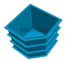 Полипропиленовая купель 1,5 х 1,5 х 1,5 м. с вырезом