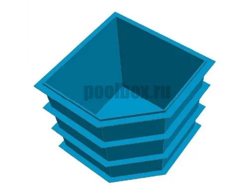 Полипропиленовая купель 1,5 х 1,5 х 1,5 м. с вырезом