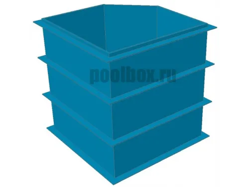 Полипропиленовая купель 1,5 х 1,5 х 1,5 м. с вырезом