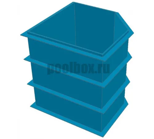 Полипропиленовая купель 1,5 х 1,5 х 1,5 м. с вырезом