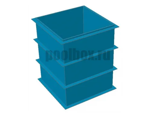 Полипропиленовая купель 1,5 х 1,5 х 1,8 м.