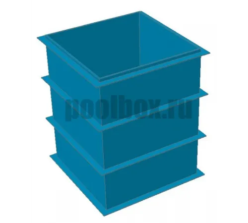 Полипропиленовая купель 1,5 х 1,5 х 1,8 м.