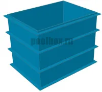 Полипропиленовая купель 1,5 х 0,8 х 1,2 м.