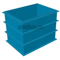 Полипропиленовая купель 1,5 х 0,8 х 1,2 м.