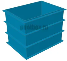 Полипропиленовая купель 1,5 х 0,8 х 1,2 м.