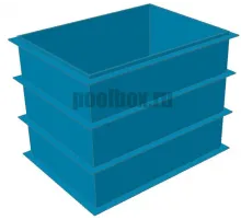 Полипропиленовая купель 1,5 х 0,8 х 1,2 м.