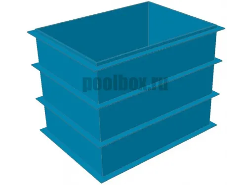 Полипропиленовая купель 1,5 х 0,8 х 1,2 м.