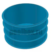 Полипропиленовая купель д. 1,4 х 1,5 м. круглая