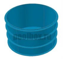 Полипропиленовая купель д. 1,4 х 1,5 м. круглая