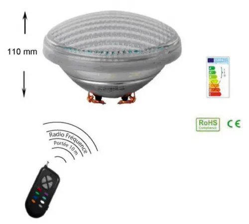 Лампа (25 Вт) светодиодная LED разноцветная GAS PAR56-360 LED SMD RGB