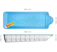 Композитный бассейн Ле Ман 10,90*3,70*1,26-1,64 м., Франмер