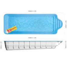 Композитный бассейн Ле Ман 10,90*3,70*1,26-1,64 м., Франмер