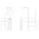 Лестница 2 ст. (у.б.) Flexinox PARALLEL из нержавеющей стали AISI-304