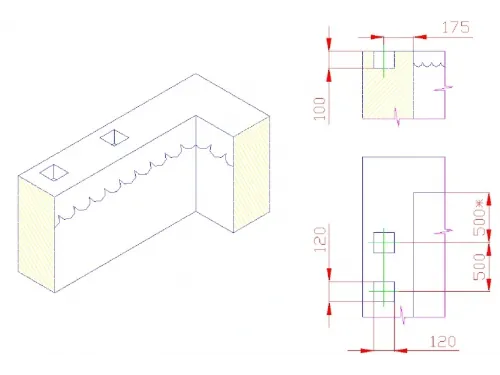 Лестница 3 ст. (у.б.) Flexinox WALL из нержавеющей стали AISI-304
