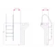 Лестница 4 ст. (ш.б.) Flexinox OVERFLOW из нержавеющей стали AISI-304