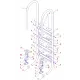 Лестница 4 ст. (у.б.) Flexinox WALL из нержавеющей стали AISI-304