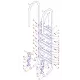 Лестница 5 ст. (у.б.) Flexinox WALL из нержавеющей стали AISI-304