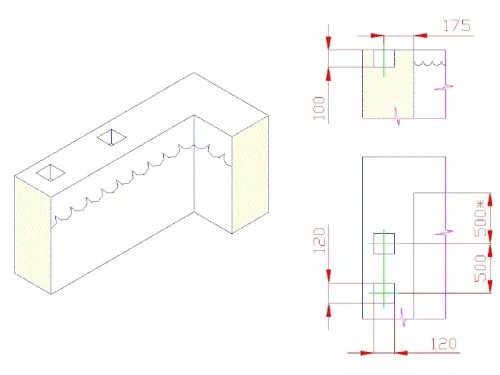 Лестница 5 ст. (у.б.) Flexinox WALL из нержавеющей стали AISI-304