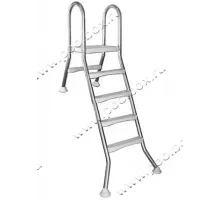 Лестница 4+1 ст. (стремянка) Mayer Schwimmbad AISI-304 05524