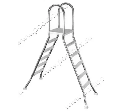 Лестница 5+5 ст. (стремянка) Mayer Schwimmbad AISI-304 5522