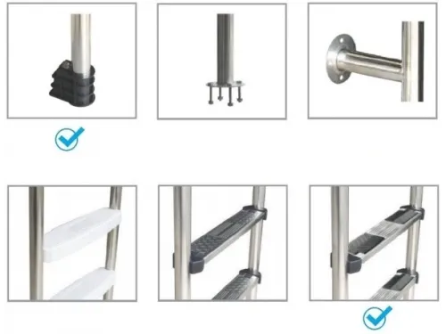 Лестница 2 ст. (у.б.) Aquaviva Muro MU-215 AISI-304