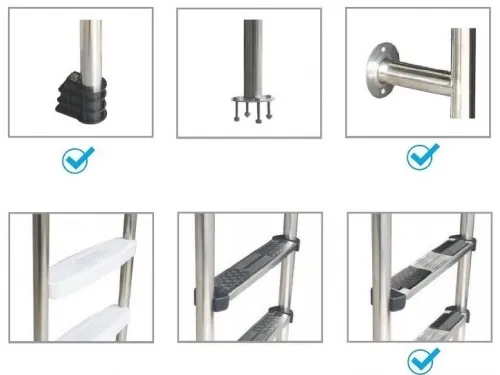 Лестница 3 ст. (ш.б.) Aquaviva Overflow-315 AISI-304