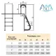 Лестница 3 ст. (у.б.) Aquaviva MUS-315 для облегченного доступа  AISI-304
