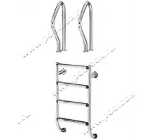 Лестница 4 ст. (с поручнями) TWO-PART/DOS PIEZAS (DPI 4.C) Kripsol