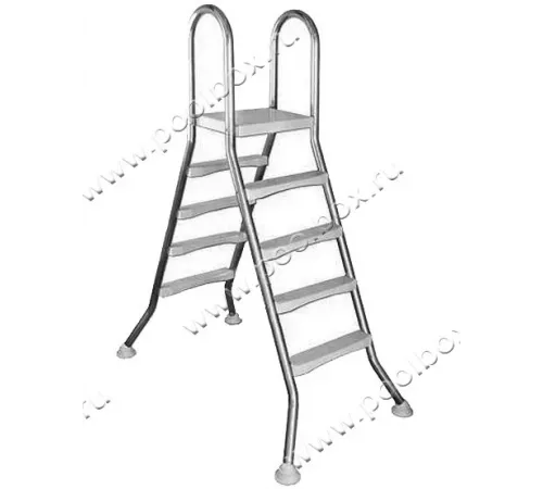 Лестница 4+4 ст. (стремянка) Mayer Schwimmbad AISI-304 5521