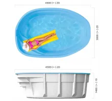 Композитный бассейн Лион 4,50*3,00*1,48 м., Франмер