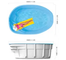 Композитный бассейн Лион 4,50*3,00*1,48 м., Франмер