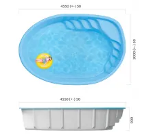 Композитный бассейн Лион-Baby 4,55*3,0*0,9 м., Франмер