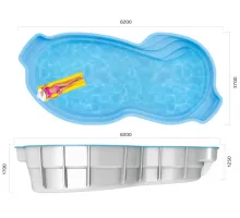 Композитный бассейн Манхэттен 8,20*3,70*1,25-1,7 м., Франмер